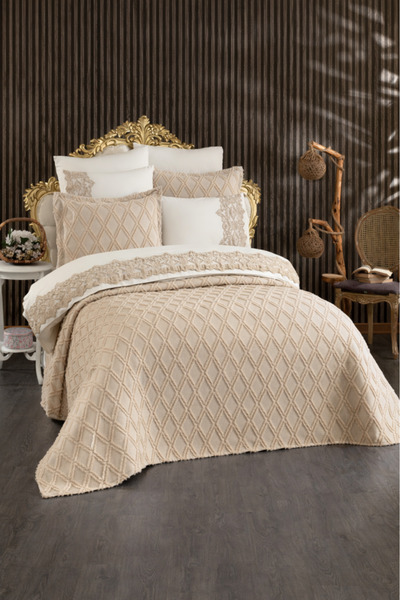 Çeyiz Diyarı Libby Bridal Set 7 Piece Cappucino