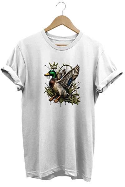 remonz تي شيرت Greenbeak Duck and Crown مطبوع على طراز الشارع، ملابس خارجية