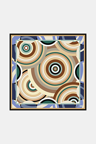 Vakko GEOMETRİK DESENLİ TWILL İPEK EŞARP
