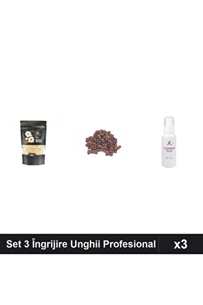 Makeup Set 3 Îngrijire Unghii - Ceară Epilare Musetel 100g, Smirghel 20buc, D...