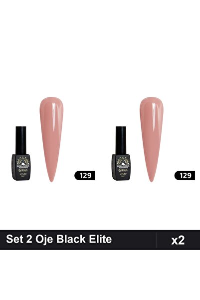 Makeup Set 2 Oje Semipermanente Black Elite 8ml, Global Fashion, Manichiură UV