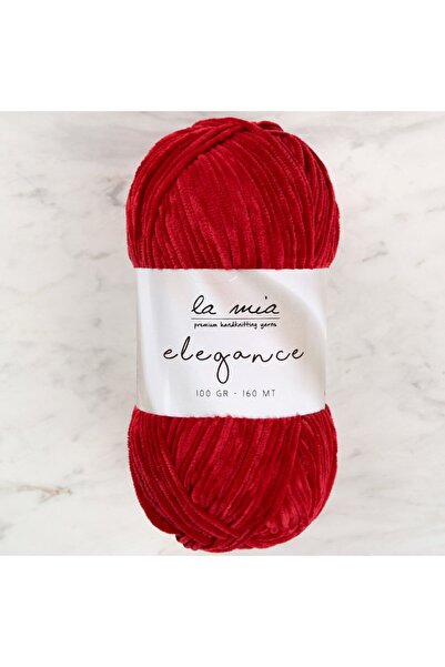 LA MİA YARNS La Mia Elegance baršunasta crvena pređa za ručno pletenje - L927