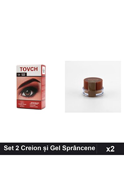 Makeup Set 2 Creion Sprâncene Nuanță 5.4 + Gel Ruby Rose Light, Machiaj Sprân...