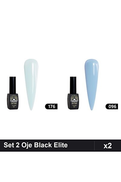 Makeup Set 2 Oje Semipermanente Black Elite 8ml, Nuante 176 096, Global Fashion