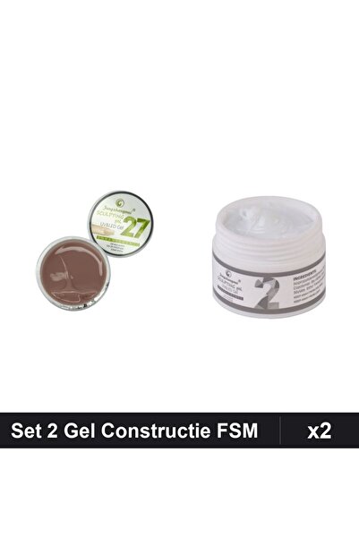 Makeup Set 2 Gel de Constructie UV LED FSM 15g, Nuante 27 02, Builder Gel Unghii