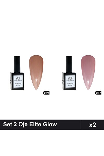 Makeup Set 2 Oje Semipermanente Global Fashion Elite Glow 15ml, Nuante 067 06...