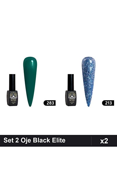 Makeup Set 2 Oje Semipermanente Black Elite 8ml, Global Fashion, Nuante 283 213
