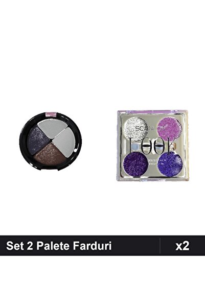 Makeup Set of 2 Quiz and Scanlon Eyeshadow Palettes, No. 452 and No. 3, Glitt...