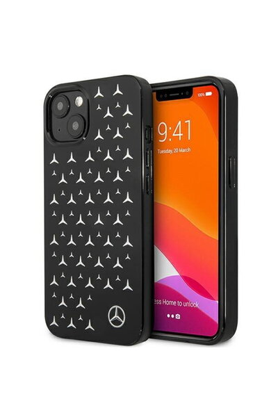 MERCEDES MEHCP13SESPBK iPhone 13 mini 5.4" Black/black hardcase Silver Stars ...