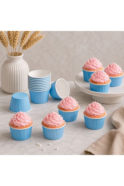 Partiden Mavi Muffin Cupcake Kalıbı 24 Adet