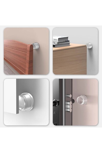 Skygo Self-Adhesive Silicone Door Stopper – Shock Absorbing, Noise Cancelling...