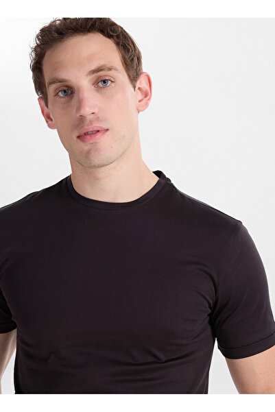 GMG FIRENZE Siyah Erkek Slim Fit T-Shirt GU26MSS03013