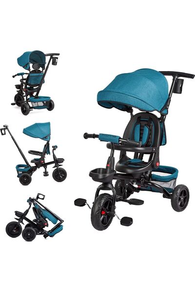 Garvee 6-in-1 Kids Tricycle with Canopy, Foldable Toddler Trike from 10 Month...