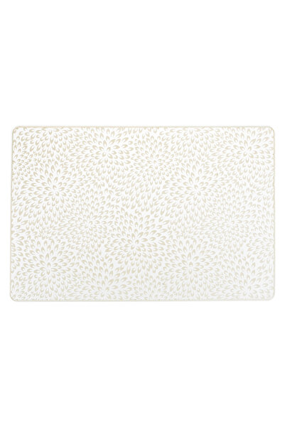 Zumzeria Transparent Plate Holder with Ecru Leaves 46x31cm