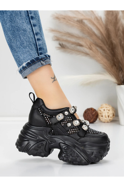 mei Pantofi Sport Dama cu Platforma 6166-80 Negru