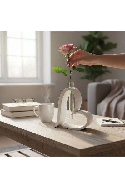 OEM Vază decorativă modernă în formă de inimă cu eprubetă de sticlă pentru flori