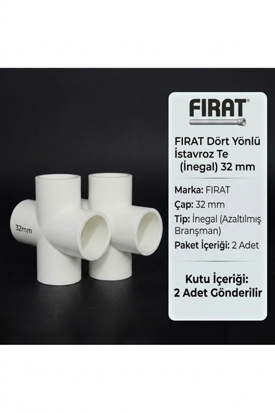 FIRAT Pprc Dört Yönlü İstavroz Te 32 mm ( 2 Adet Gönderilir )