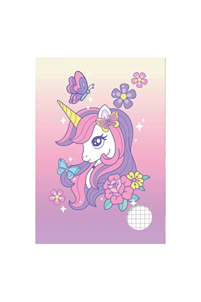 Zumzeria Caiet de matematică A5 cu copertă unicorn - 40 de foi