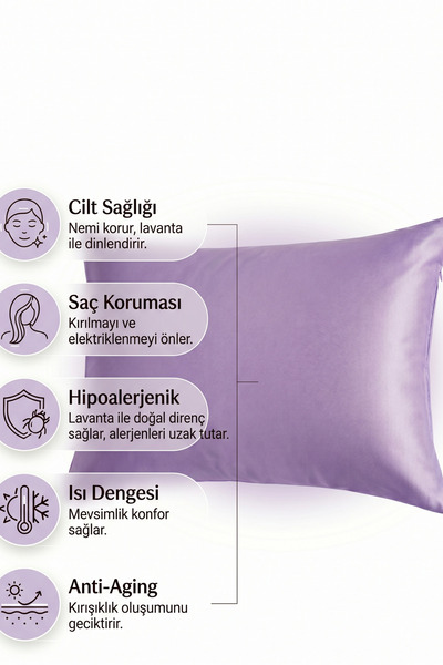 İpek Lavanta S76 Yastık Kılıfı