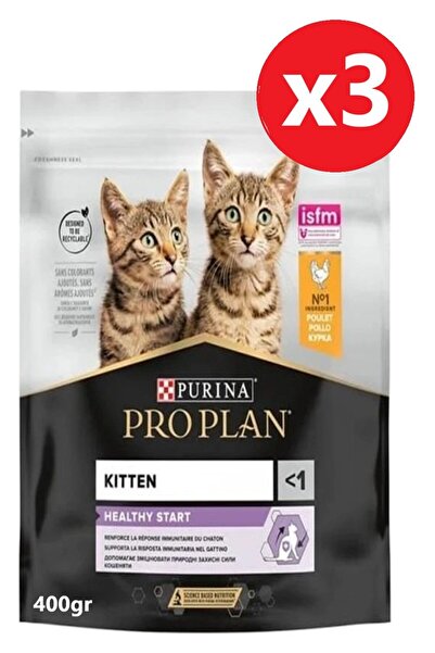 Pro Plan Junior Tavuklu Yavru Kedi Maması 400 gr*3 Adet