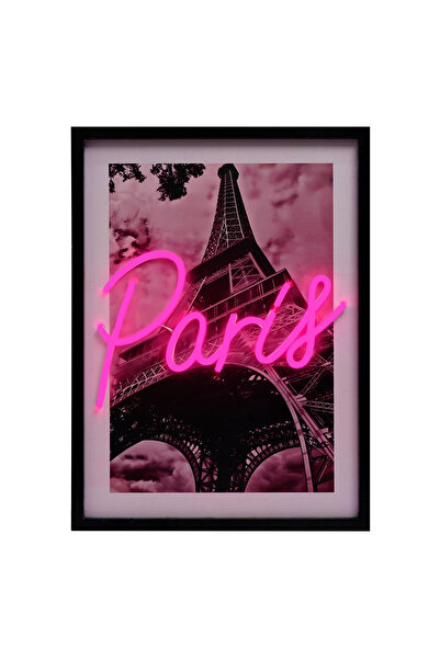 Zumzeria Tablou cu lumină neon Model Paris 30x40cm