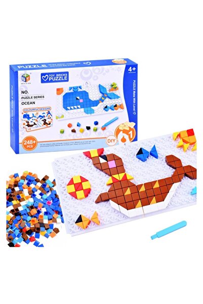 Jokomisiada Puzzle educativ cu blocuri de mozaic si imagini, Ocean