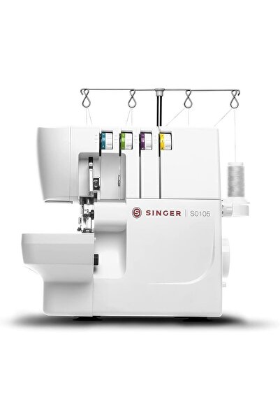 SİNGER SGM-S0105 Serger Overlocker Machine, 2/3/4 Thread, 6 Built-In Stitches...