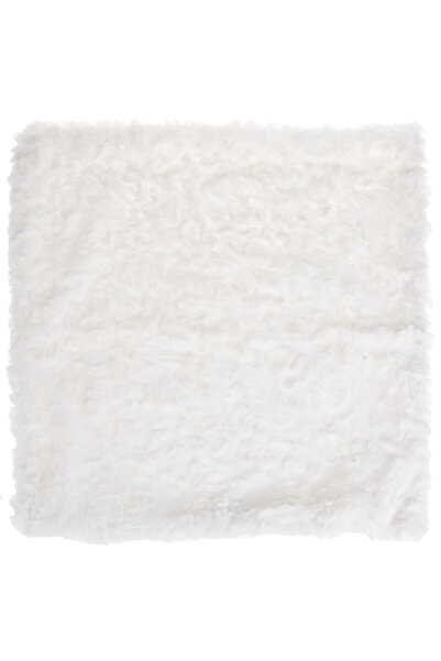 Zumzeria Husă de pernă decorativă de iarnă din blană artificială albă 40x40cm