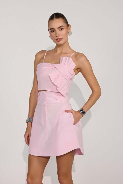 NOK İSTANBUL Nok Iconic Chic Twist Bustier Pink