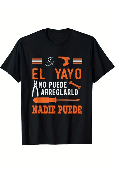 yiou trendy clothing تي شيرت رجالي مرح بطبعة "إذا كان الجد لا يستطيع إصلاح ال...