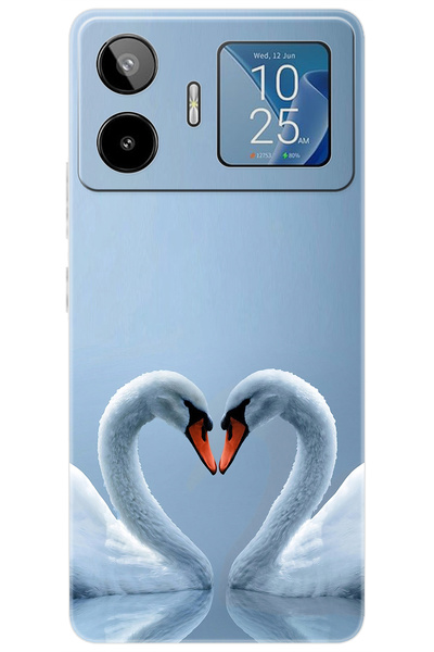 General Mobile GM 26 PRO 5G (G903) Uyumlu Kılıf Desen Baskılı Silikon Kuğ ve ...