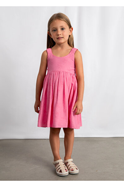 MAYORAL Flowery Jacquard Dress for Ages 4-10 - Pink
