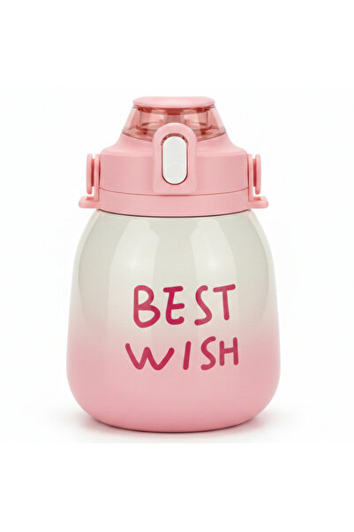 AKDC Best Wishes Pink & Cream Stainless Steel Vacuum Flask with Premium Blue ...