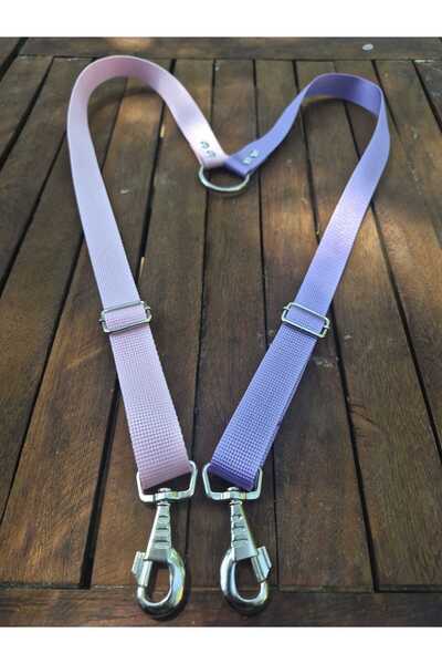 Loyal Friend Store KÖPEK İKİLİ GEZDİRME KAYIŞI PEMBE VE LİLA