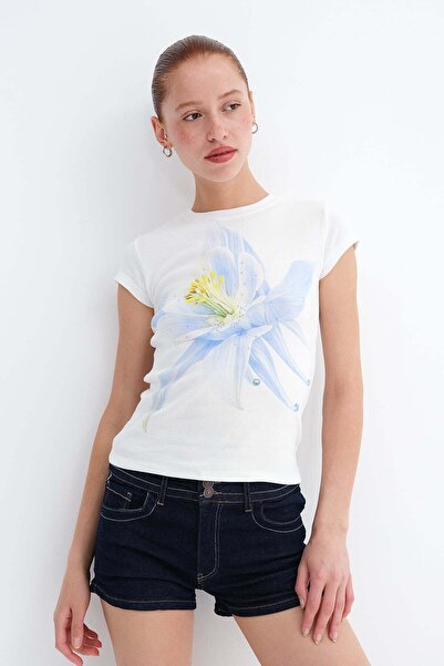 Addax Tricou cu imprimeu floral P10723