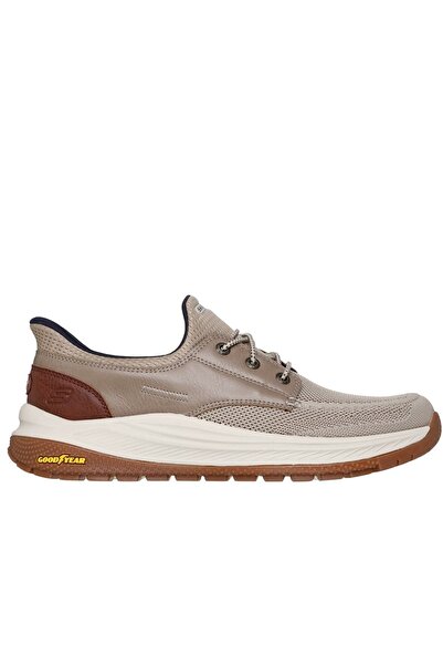 SKECHERS MEROE ALDEN, 205467-TPE, Bărbați, Bej, Adidași slip-on pentru bărbaț...