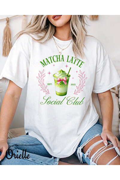 Orielle Tricou Relaxed Fit Matcha Club