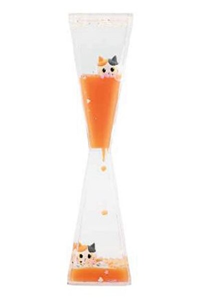 ITOTAL 19 cm Orange Liquid Hourglass - Orange Cat