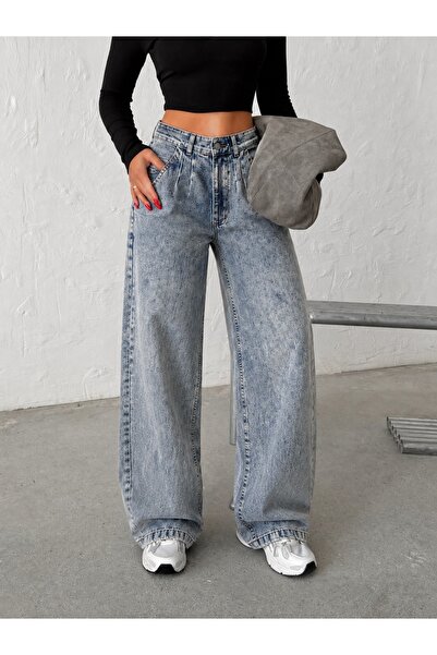 blue wings denım co. Tinted Front and Back Pants with Broad Legs and Jeans