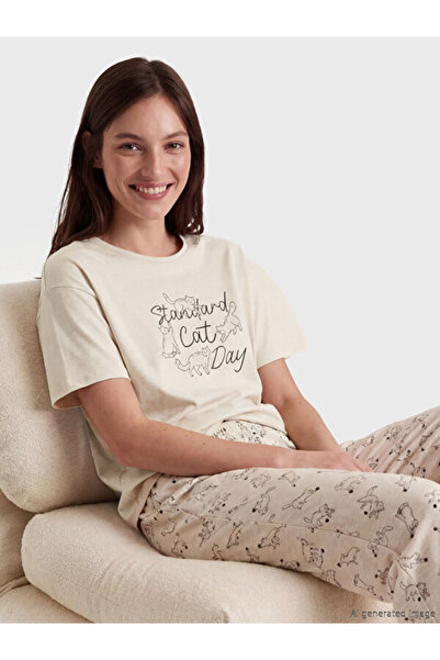 LC Waikiki I Sıfır Roba Yaka Printed Women's Pajama Set from Freezen Store