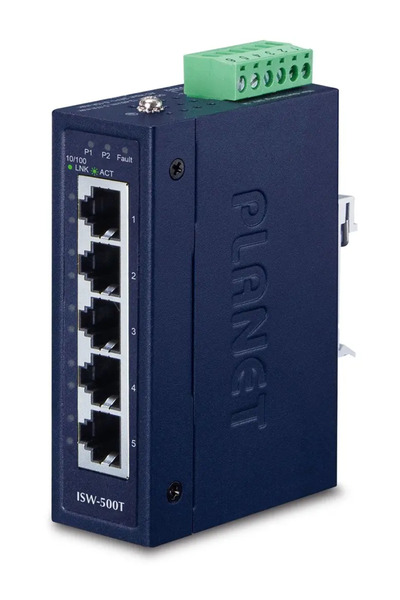 Planet Switch industrial compact cu 5 porturi 100Mbits -40/75¬∞