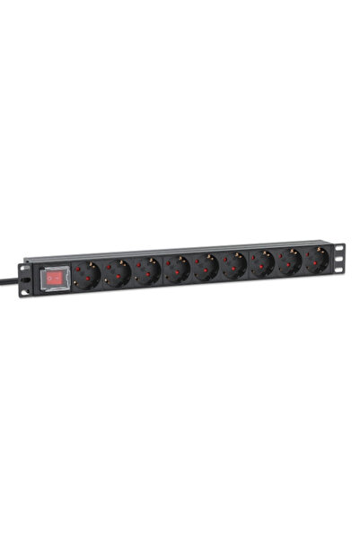Intellinet 715133 Power Strip Rack 1U 9x Schuko Sockets, 4000W