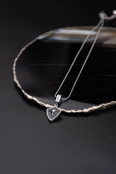 Serenite Collection Star Steel Necklace