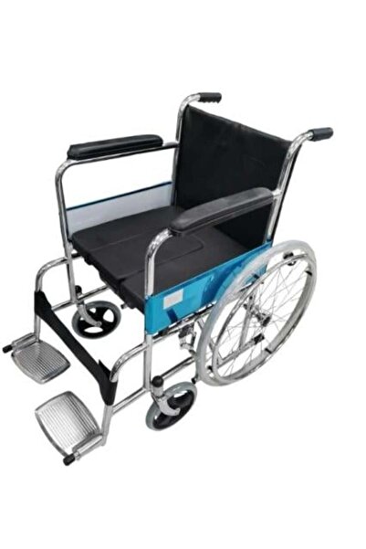 ALNCO CARE Wheelchair with toilet seat, comfortable high-quality leather, str...