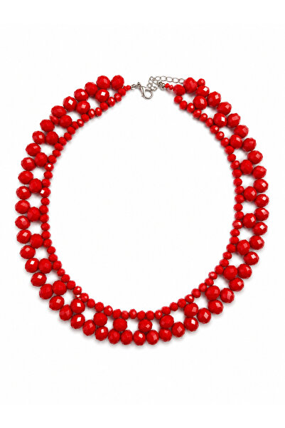 ZipZap Red Multi-Row Bead Necklace