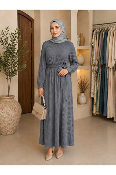 MK MODA BAŞAK Bubble Belted Dress