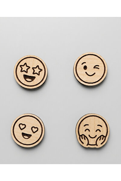 Sekergumusdecor 4'lü Set emoji magnet