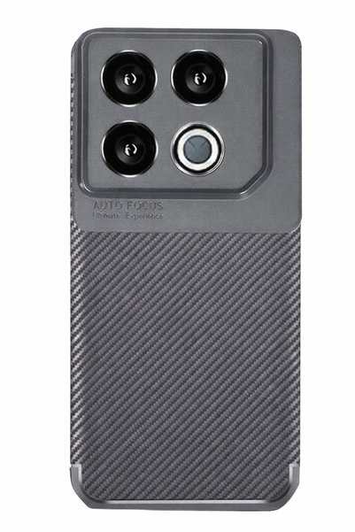 New Face Ilkeshop Infinix Gt 20 Pro Case Auto Focus Carbon Cover (212204) - Gray