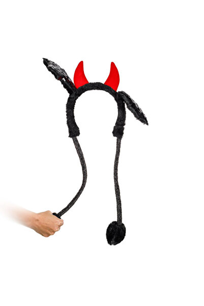 OEM Bentiță de diavol cu coarne și urechi mobile