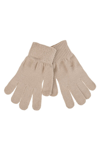 Zumzeria Beige Knitted Gloves for Women